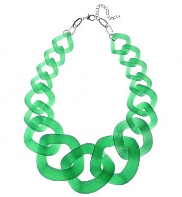 Green Acrylic Statement Necklace.