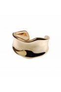 Goldtone aura wave cuff bangle