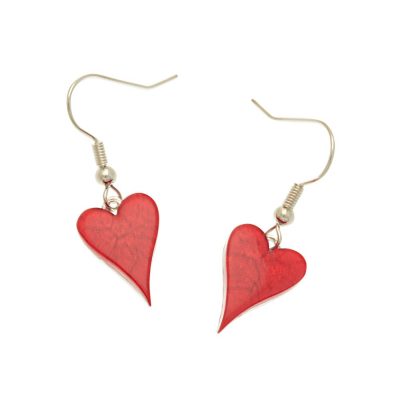 Red Heart Earrings. Fashion Earrings