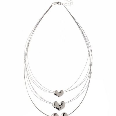 Tripple Heart Necklace. Fashion Jewellery