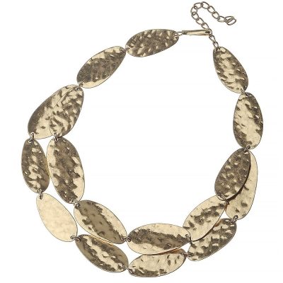 Gold Tone, Double Strand Fashion Necklace