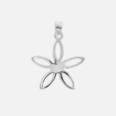 Sterling Silver Open Daisy Necklace