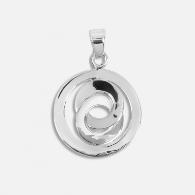 Sterling Silver Intertwined Infinity Hoop Necklace