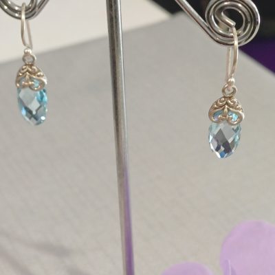 Blue Topaz Drop Earrings