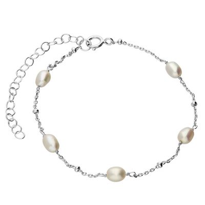 Delicate Sterling Silver & Pearl Bracelet