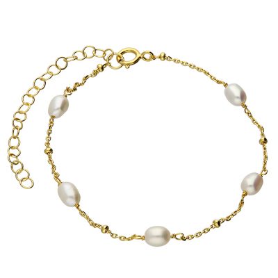 Delicate Pearl Gold Bracelet