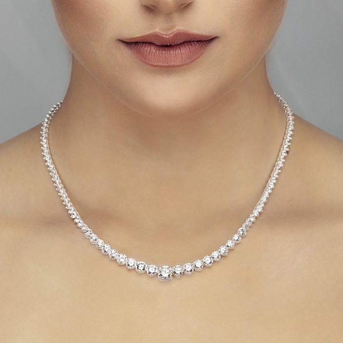 Sterling Silver Cascade Necklace - Image 2