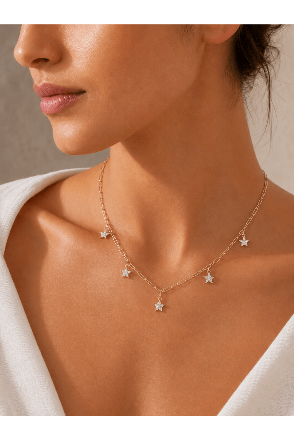 Celestial Prism Cascade Star Necklace - Image 2