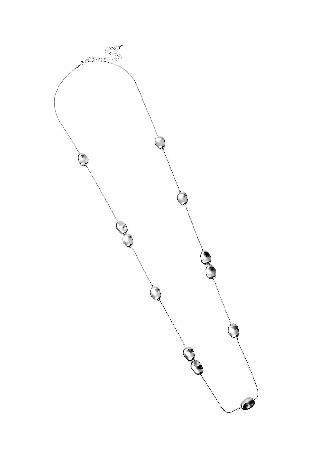 Urban Chic Hammered Pebble Long Necklace
