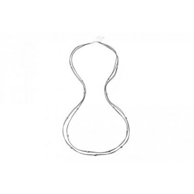 Urban Chic Silver Beaded Cord Necklace