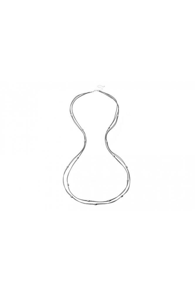 Urban Chic Silver Beaded Cord Necklace