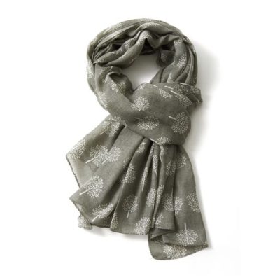 Pewter Grey Mulberry Tree Scarf