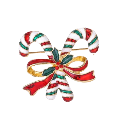 Candy cane brooch