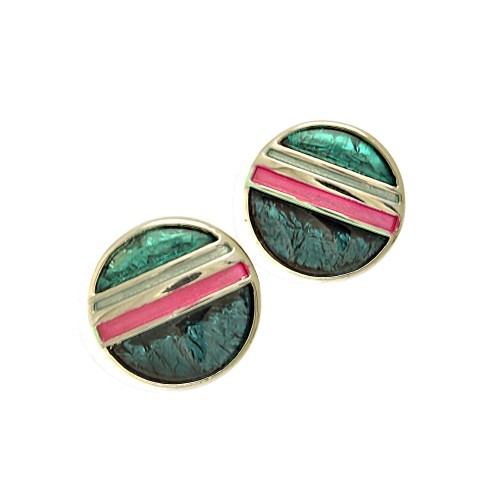 Green and Pink Saturn Necklace - Image 2