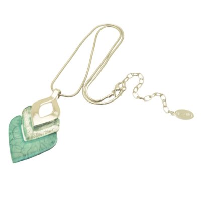 Mint Green Diamond Resin Necklace