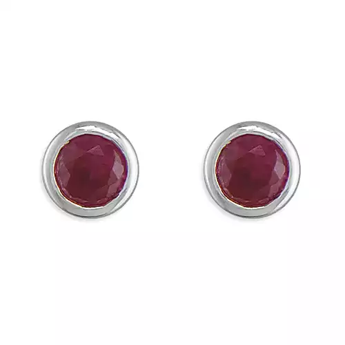 Garnet CZ Solitaire Necklace - January birthstone - Image 2
