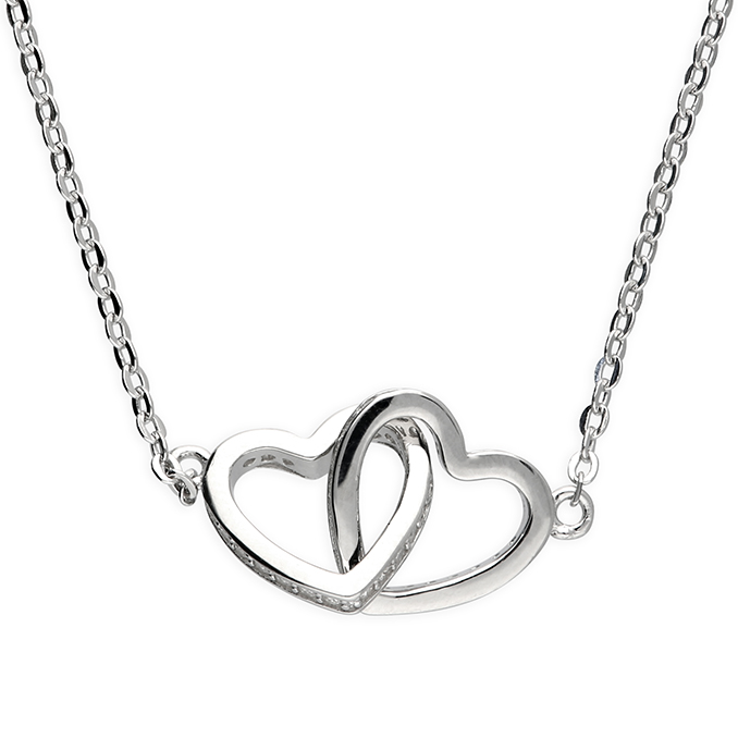 Sterling Silver Double Heart Necklace