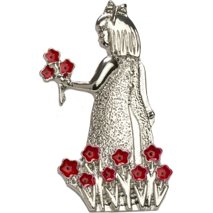 Little girl surrounded by Poppies Brooch