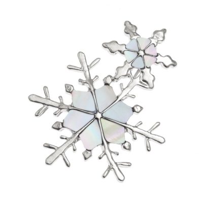 Double Snowflake Brooch