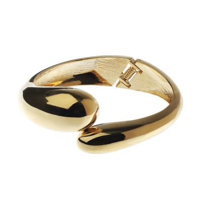Chic Fusion Gold Tone Flex Mercy Crossover Hinged Bangle